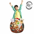 thumbnail image 3 of Ethnic Storage Toy Bag Chair, Geometric Boho Pattern with Culture Abstract Shapes Print, Stuffed Animal Organizer Washable Bag, Small Size, Cinnamon and Multicolour, by Ambesonne, 3 of 3