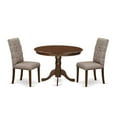 thumbnail image 2 of East West Furniture Hartland 3-piece Wood Dining Set in Mahogany/Dark Khaki, 2 of 6