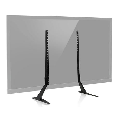 Top Mount Base - Mount-It! Universal TV Stand Base Replacement, Table Top Pedestal Mount Fits 32 37 40 42 47 50 55 60 inch LCD LED Plasma TVs, 110 Lb Capacity