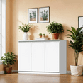 thumbnail image 2 of Buffet Storage Cabinet with 3 Door, 43" W Coffee Bar Cabinet, Kitchen Buffet Sideboard for Living Room, Kitchen, White, 2 of 7