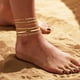 thumbnail image 5 of 5 piezas de tobilleras con cadena delicada para mujer Tobilleras minimalistas para chicas adolescentes Tobilleras de moda para verano para mujer, 5 of 7