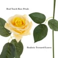 thumbnail image 3 of Villacera Artificial Flower Bouquet Â– Real Touch Faux Roses (18P, Yellow), 3 of 3