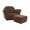 Brown, variant on Fantasy Furniture CR38 Fantasy Furniture Roundy Chair Microsuede Brown with ottoman