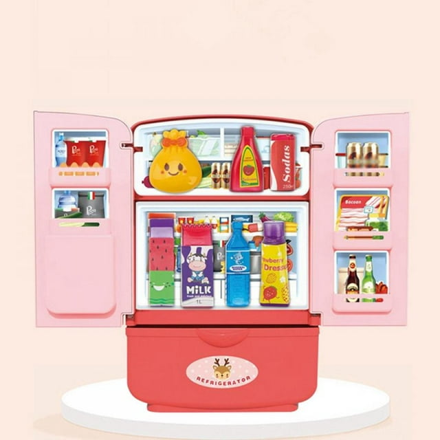 First Fridge Refrigerator with Ice Dispenser Pretend Play Appliance for