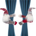 thumbnail image 1 of Paquete de 2 hebillas para cortina navideña, muñecos de gnomo de felpa, cuerda de sujeción para cortina, alzapaños decorativos para decoración del hogar de Navidad, 1 of 5