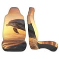 thumbnail image 3 of Pofeuu Sunset Dancing Dolphin A Print Automotive Car Seat Covers Flat Cloth Full Set Seat Covers,Car Seat Covers front seats for Cars Trucks and SUVs(Two packs), 3 of 7