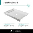 thumbnail image 6 of Fine Fixtures Frameless Shower Glass Door - Clear Double Sliding Shower Door with Tempered Glass - Shower Glass Panel Bathroom Door, Hardware Complete Kit 60" W x 80" D in Satin Brass Finish, 6 of 11