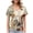 Multicolor, variant on yoeyez Womens Summer Shirts Short Sleeves Fashion T-Shirt V Neck Casual Floral Print Tops Pleated Loose Fit Pullover Tee Multicolor 2XL