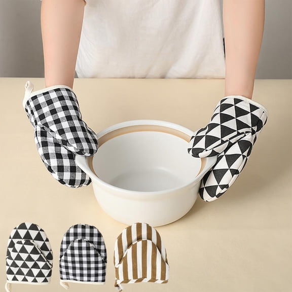 Outoloxit Heat Resistant Oven Mitt for Microwave and Baking, Non-Slip Kitchen Glove with Hanging Loop, Extra Thick Padding, 1-Pack