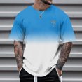 thumbnail image 2 of Coconut Tree Graphic Tees for Men Summer Casual Short Sleeve Crewneck Gradient Color Tropical Vacation Beach Tshirts, 2 of 7