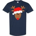thumbnail image 3 of Inktastic Christmas Cute Reindeer in Santa Hat T-Shirt, 3 of 5