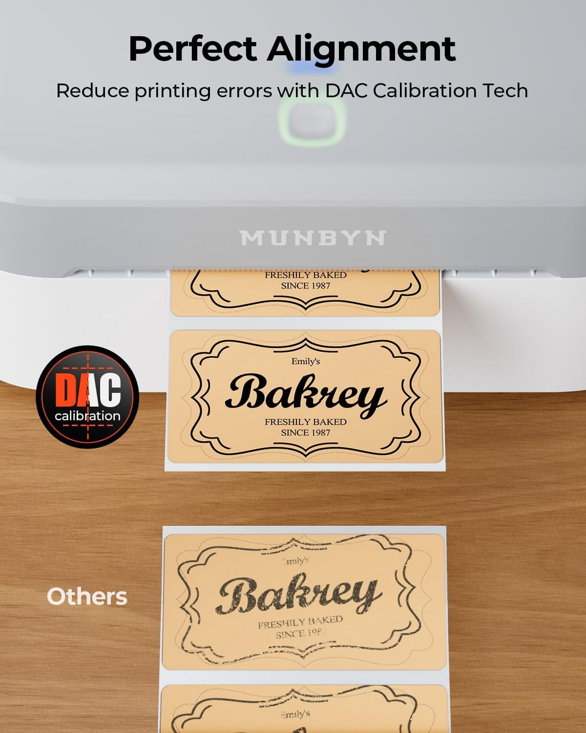 MUNBYN Bluetooth Thermal Label Printer RW403B Wireless 4x6 Shipping Label Printer for Small Business Compatible with Android, iPhone Windows Mac Chromebook Width 1.57"-4.25" (Black)