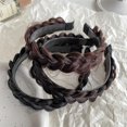 thumbnail image 3 of Perruque Tressée Bandeau Coiffure pour Femmes Filles Os de Poisson Torsadé Postiche Bandeau Épingle à Cheveux Accessoires pour Cheveux 1 Pcs, 3 of 4