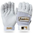 thumbnail image 1 of Franklin Sports MLB Guantes de bateo de béisbol – Guantes de bateo Pro Classic para béisbol + softbol – Pares de guantes de bateo para hombres adultos + jóvenes – Blanco + Dorado – Adulto grande, 1 of 4