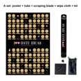 thumbnail image 2 of La aventura Chanllege 100 Love Valentine's Present Fates Date Scratch off Cartel Hermosos iconos en bolsas Paquete para amantes adultos Base negra kenally HA028200-01, 2 of 7