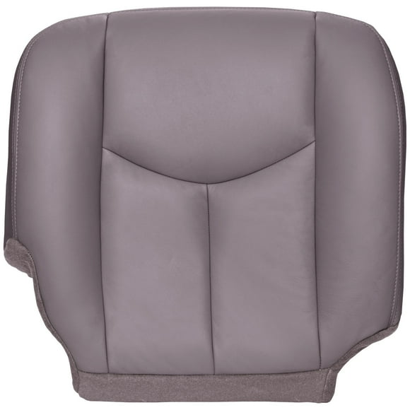 The Seat Shop Passenger Bottom Replacement Seat Cover - Medium Dark Pewter (Gray) Leather (Compatible with 2003-2006 Chevrolet Tahoe, Suburban, Silverado, and GMC Yukon, Yukon XL, Sierra)