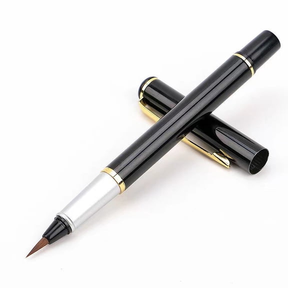 KALLORY 3-Piece Chinese Brush Pen Set with Refillable Ink, Assorted Colors for Beginners and Art , Perfect for and Painting