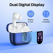 VEATOOL Bluetooth Headphones True Wireless Earbuds 65H Playback Power Display Earphones with Wireless Charging Case IPX7 Waterproof in-Ear Earbuds with Mic for TV Smart Phone Computer Laptop