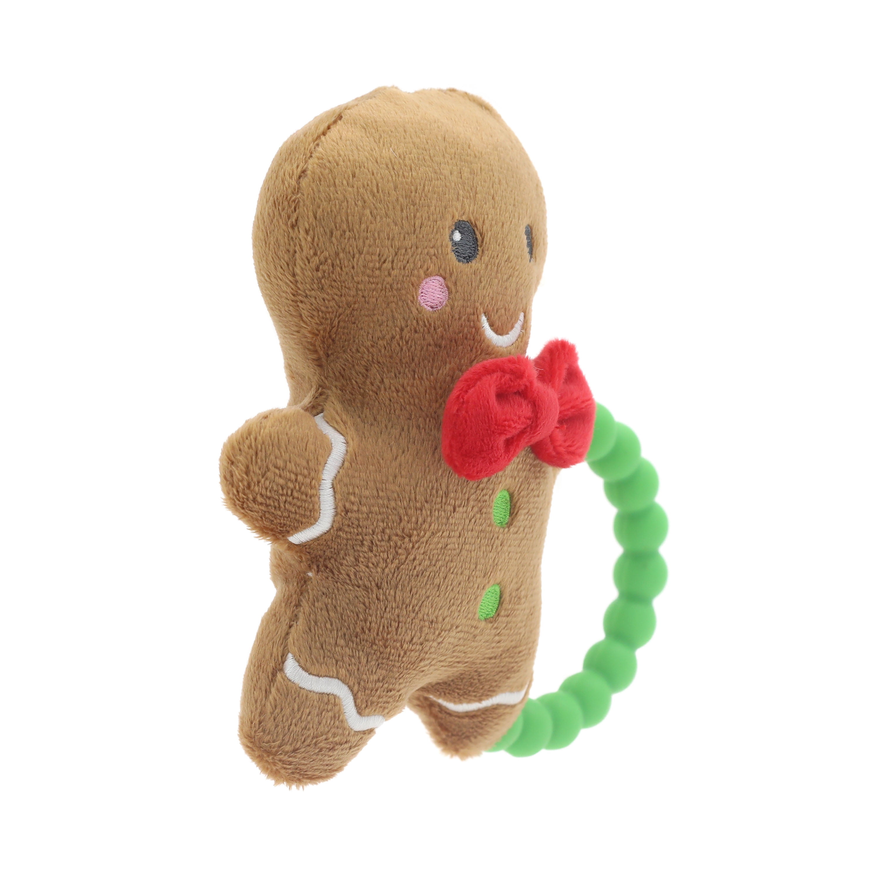 Spark.Create.Imagine. Brown Gingerbread Man Holiday Plush Rattle