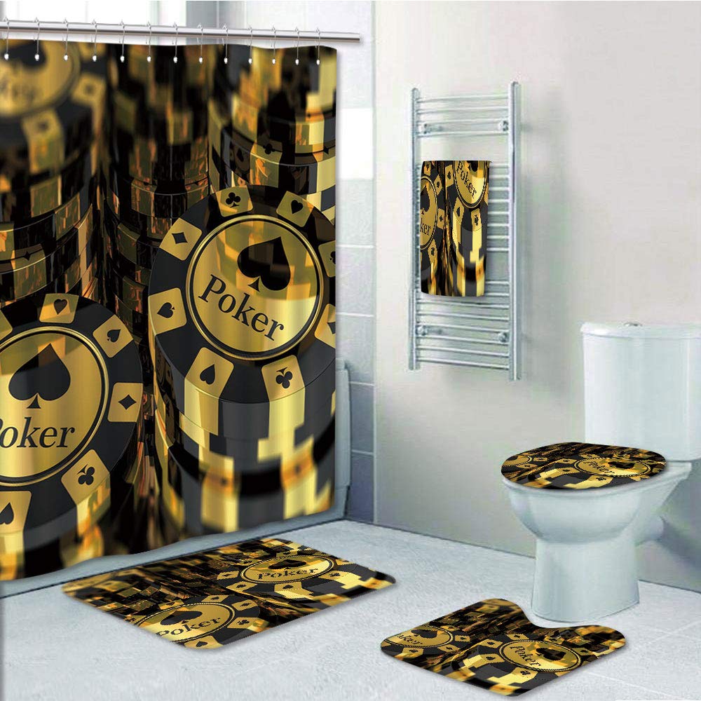 PRTAU Poker Tournament Gold Poker Chips Gambling Club Currency Stack