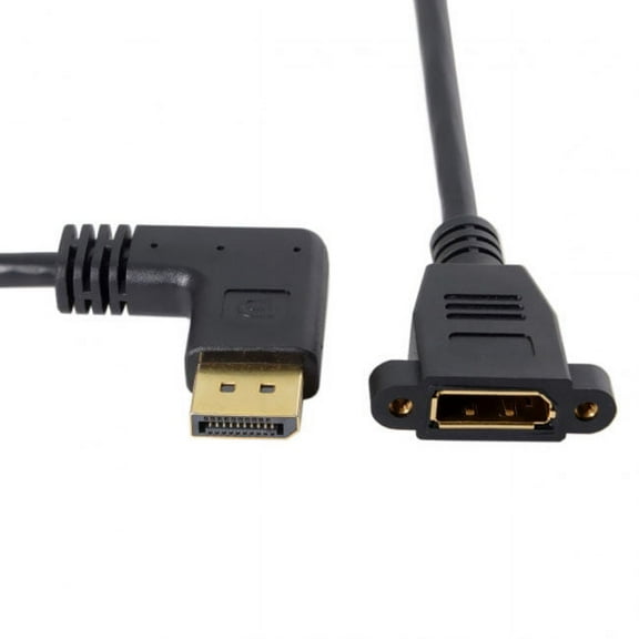Chenyang CY DisplayPort Display Port Male to Female 90 Degree Right Down Angled Extension Cable Cable