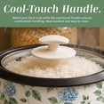 thumbnail image 5 of COOK WITH COLOR Rice Cooker, 6-Cup with Tempered Glass Lid, Floral Blue/Green, 5 of 8