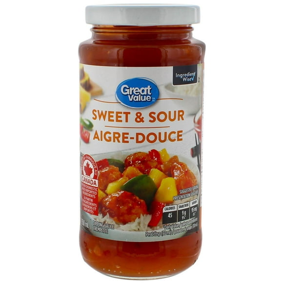 Trempette aigre-douce Great Value 350 mL