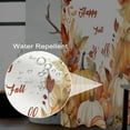thumbnail image 3 of Fall Pumpkins Shower Curtain 84x72inches Thanksgiving Harvest Shower Curtain Set with Hooks Autumn Fruits Yellow Orange Leaves Waterproof Fabric Shower Curtains for Bathroom, 3 of 6