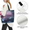 thumbnail image 3 of Disketp lighthouse Waves Torrential Rain Bolsa Tote Estampada para Mujer, Bolso de Hombro y de Mano para Compras y Viajes, 3 of 8