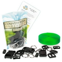 Country Brook Design® 3/4 inch Deluxe Dog Collar Kit with Hot Lime Green Nylon Webbing