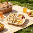 thumbnail image 7 of AYktou Unbreakable Divided Plates, 8.5×6.1 Inch Inch Dinner Plates, Lightweight Reusable Compartment Plates, Microwave & Dishwasher Safe, Sectioned Meal Tray for For Home and Office Use, 7 of 7