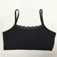 thumbnail image 2 of Wuffmeow Girl Underwear Cotton Lace Bras Girls Soft Camisoles Sports Bra Top For Teens Training Bra, 8-12Y Black, 2 of 5