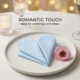 thumbnail image 5 of REGALWOVEN Set of 12 Cloth Napkins, Cotton Washable and Reusable Table Dinner Napkins for Restaurant, Weddings, Events Sky Blue 16x16inch, 5 of 6