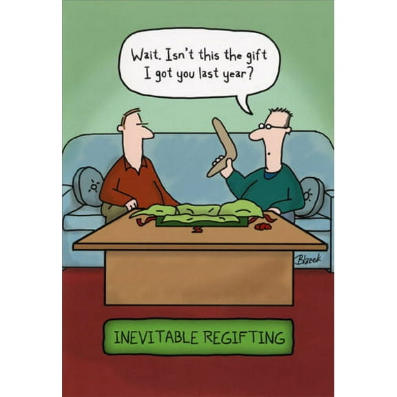 Nobleworks Boomerang Regifting Funny Christmas Card (1 card/1 envelope)