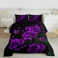 thumbnail image 3 of Manfei Romantic Purple Rose Bedding Comforter Set, Western Valentines Day Twin Comforter Sets, Teens Adult Men Women Reversible Bedding Set, Luxury Bedroom Decor, 2-Piece, 3 of 9