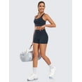 thumbnail image 6 of YEEKISUS Women High Waisted Biker Shorts Scrunch Butt Booty Lifting Shorts for Workout Gym Yoga Athletic Running Cycling Navy Blue XL, 6 of 7