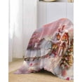 thumbnail image 2 of Pink Christmas Sofa Couch Covers for Dogs, Washable Sofa Throw Cover Single Slipcovers for Armchair with Tassels, Watercolor Xmas Tree Snowflake Couch Protector Towel Blanket M 71''x91'', 2 of 8