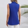 thumbnail image 6 of DHFJKG Women's Suit Vest Top Dressy Casual Button Up Wasitcoat Fromal Sleeveless Blazer For Work Office Soft Tops, 6 of 9