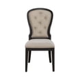 thumbnail image 4 of Americana Farmhouse Upholstered Tufted Back Side Chair - Black - Set of 2, 4 of 13
