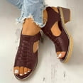 thumbnail image 6 of HBYJLZYG Womens Wedges Sandals, Solid Hollow Out Zipper Casual Vacation Open Toe Beach Sandals, 6 of 6