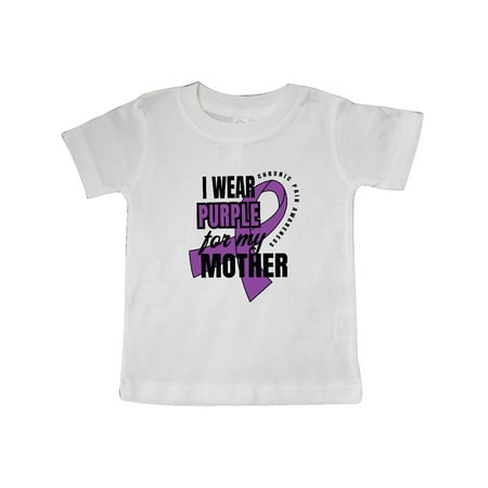 

Inktastic Chronic Pain I Wear Purple For My Mother Gift Baby Boy or Baby Girl T-Shirt