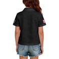 thumbnail image 7 of CCRFTGI Polo Shirts for Kids Girls Size 10-12 Patriotic Shirt We The People Polo Shirts School Uniform Athletic Sport Print Lapel Button Collared Polo Summer Tops Black 12-13 Years, 7 of 7