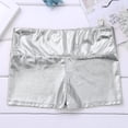 thumbnail image 6 of inlzdz Sparkle Rhiestone Gymnastics Leotards for Girls with Shorts Long Sleeve Skating Dancewear White&Silver 6, 6 of 7