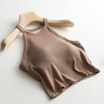 thumbnail image 5 of Ruyang Summer Tops for Women 2024 Women's Solid Color With Bra Pads Bra One Vest Camisole Top Top Women, 5 of 8
