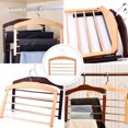 thumbnail image 3 of HOOWIFFY 1Pcs Multi-layer Wooden Trouser Hangers Beige 360-degree Rotation for Household Users, 3 of 8