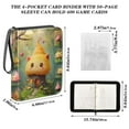 thumbnail image 3 of Game Card Storage Bag Collectible Trading Card Albums The 4-Pocket Card Binder With 50-Page Sleeve Can Hold 400 Game Cards Orange Mushroom Room, 3 of 6