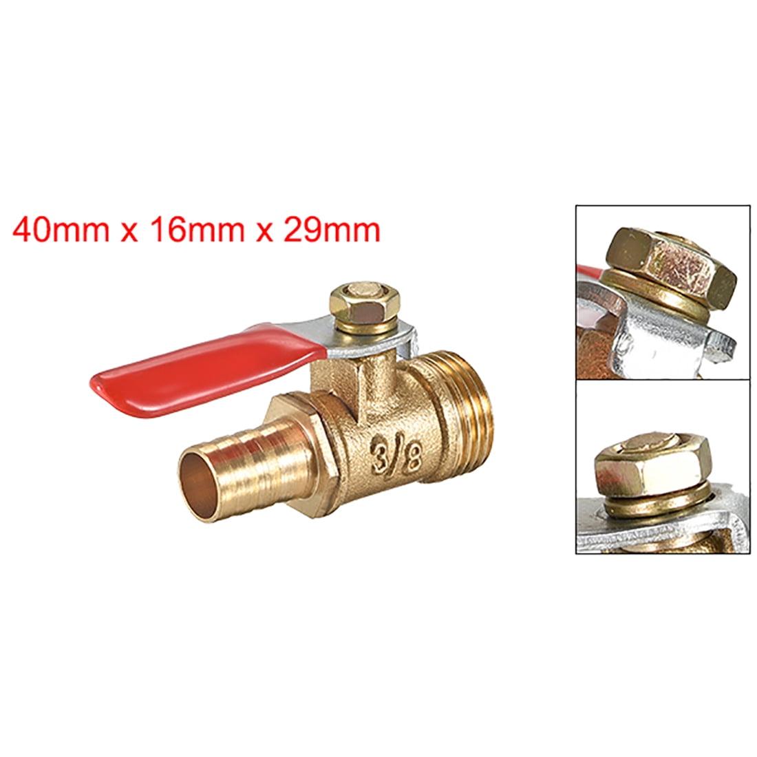 Metaland Brass 3 Way Shut-Off Valve 1/2 Hose Barb 2 Switch Y Shaped Ball Valve Water/Fuel/Air