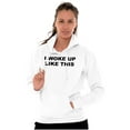 thumbnail image 3 of Woke Up Like This Confident Gym Women Plus Size Graphic Pullover Hoodie Brisco Brands 2X, 3 of 3