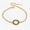 Black stone, variant on Light Luxury Round Ring Zircon Exquisite Stainless Steel Bracelets Chains-Black stone