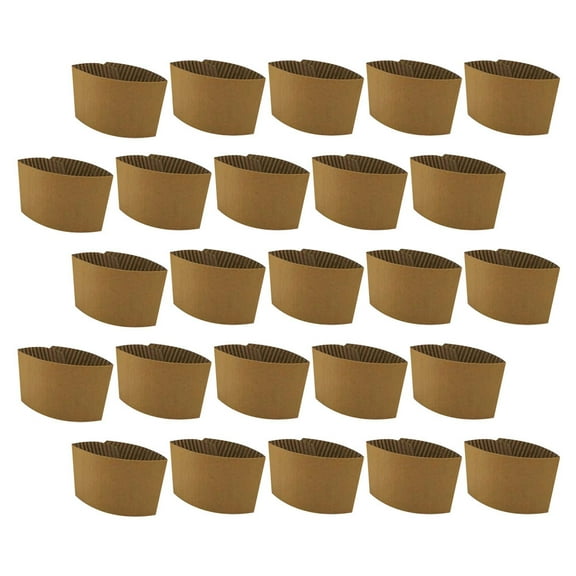 25 Pcs Paper Cup Sleeve Coffee Stacker Insulator Packing Cups Brown